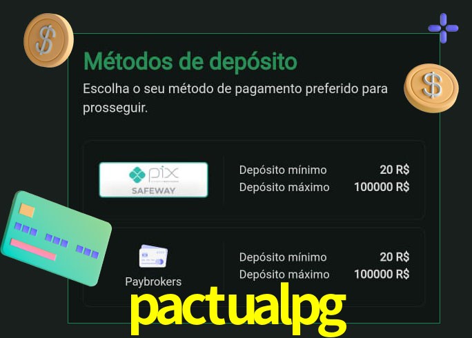O cassino pactualpg oferece uma grande variedade de métodos de pagamento